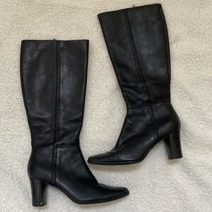 A.N.A. knee high leather heeled boots black Size 7.5